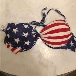 American flag push up bathing suit top